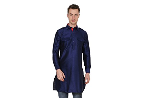 Pathani Kurta de seda para hombre evita arrugas ropa tradicional de fiesta elegante