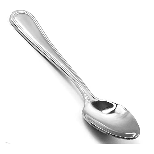 Forgast Cucchiaio da Caffè in Acciaio Inox, linea RESTAURANT, Set di 6 Pezzi, Cucchiai da Dessert, Cucchiaini da Tè da Gelato, Ideale per Ristoranti, Mense, Hotel, Casa, Lavabile in Lavastoviglie