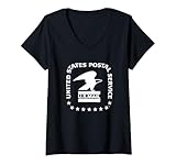 Womens USPS - U.S. Mail Eagle Logo United States Postal Service V-Neck T-Shirt