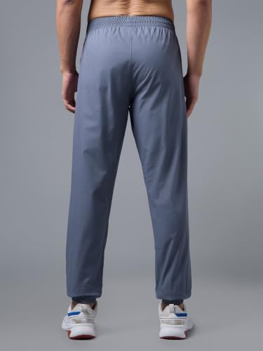 Image of TECHNOSPORT Men's Regular Fit Joggers with Zip Pockets, TECHNOLITE Quick Dry Stretchable Lightweight Track Pants for Gym Running and Casual Wear