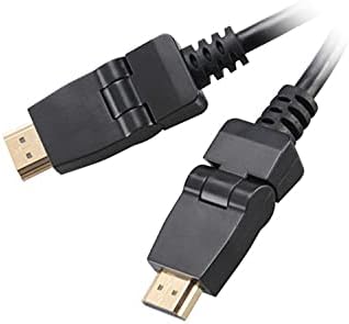 Akasa AK-CBHD11-20BK 2m Swivel Head HDMI Cable with Ethernet, Black, 2 Meters