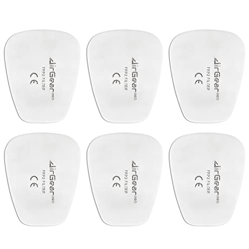 AirGearPro C-500 Filtres pour Masque de Protection Respiratoire Réutilisable G-500/M-500, Anti poussière pour Peinture, Travaux, Bricolage, Ponçage