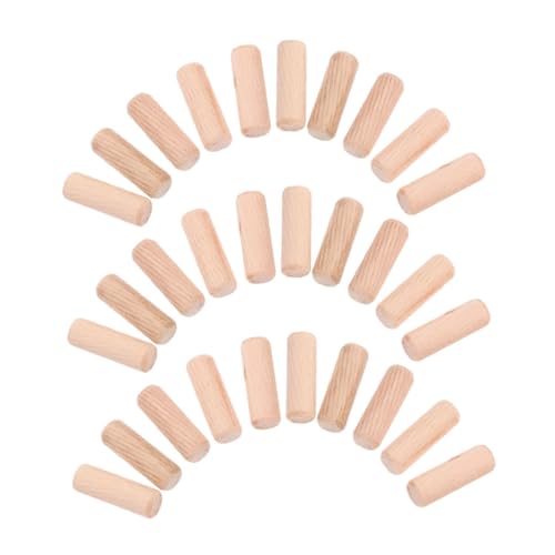 Hohopeti 300 Piezas Clavijas de Madera Natural para Carpintería Reparación de Muebles y Manualidades Tacos de Madera Maciza con Superficie Antideslizante para Proyectos DIY