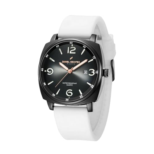 Daniel Hechter Paris Vaneau Collection Analog Watch for Men - Water Resistant Quartz Movement, Date Display with Silicon Strap