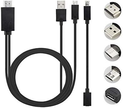 TLINGMEIXIAN Adaptador universal de cable MHL Micro USB a HDMI 1080P HD para teléfono Android, negro Xian