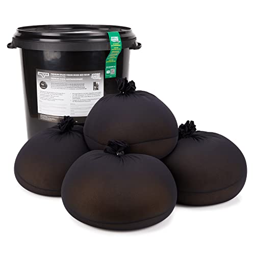 UNGER QuickChange Harzbeutel 24 l mit luftdichtem Eimer (4 Beutel, für Reinwasser-Reinigung, Harztaschen vorportioniert, Premium Ionen-Austauschharz) DIB64