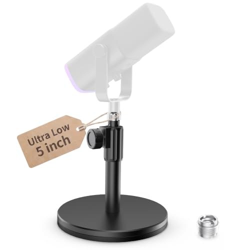 InnoGear �E���g�����[5�C���` �f�X�N�g�b�v�}�C�N�X�^���h�z���_�[ �}�C�N�X�^���h�f�X�N | Fifine Shure Blue Yeti�p�A�I�[�����^���\���A���d�A�C�A���x�[�X�A�������߉\�A�ω׏d3kg�B