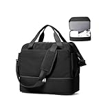 【Grand sac de nuit avec plusieurs poches】 Ce sac de voyage dispose de 6 poches d'organisation internes différentes et de 3 poches d'organisation externes, vous assurant ainsi d'avoir de l'espace pour tout.Grand espace de rangement pour les vêtements pour le court voyage. Il a une capacité de 32L et peut accueillir 6 à 8 vêtements d'été, cosmétiques, articles de toilette, etc.