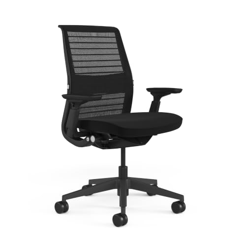 Image of Steelcase Think Ergonomic Office Chair | Adjustable Lumbar Support, 4D Arms, LiveBack System | Weight-Activated Recline | 12-Year Warranty