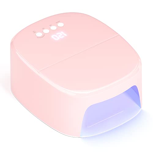 BETE Lampada per unghie a led UV senza fili, luce UV ricaricabile da 60W per unghie Asciugatore per unghie a led senza fili con porta USB per ricaricare il telefono e la fresa per unghie