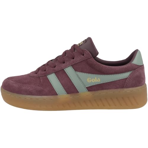 Gola Womens Grandslam Suede, Windsor Wine/Green Mist/Gum, 8, Medium by Gola - Used condition - US$99.06