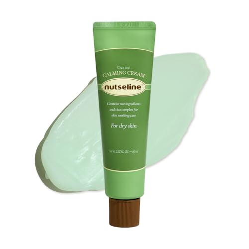 nutseline Cica Nut Calming Cream, Lightweight Cica Moisturizer with 3% Niacinamide & Centella Asiatica, Cooling Gel Cream for Sensitive, Heat-Stressed Skin, Korean Face Moisturizer, 2.02 fl oz / 60 ml