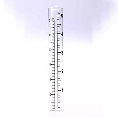 Hemoton 2Pcs Pluviômetro Tubo de Substituição de Vidro Pluviômetro Tubo de Ensaio Com Escala para Ja