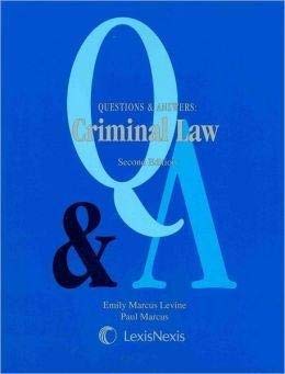 Paperback Questions and Answers: Criminal Law Book