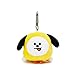 BT21 Lying CHIMMY Character Soft Plush Stuffed Animal Keychain Key Ring Bag Charm, Yellow