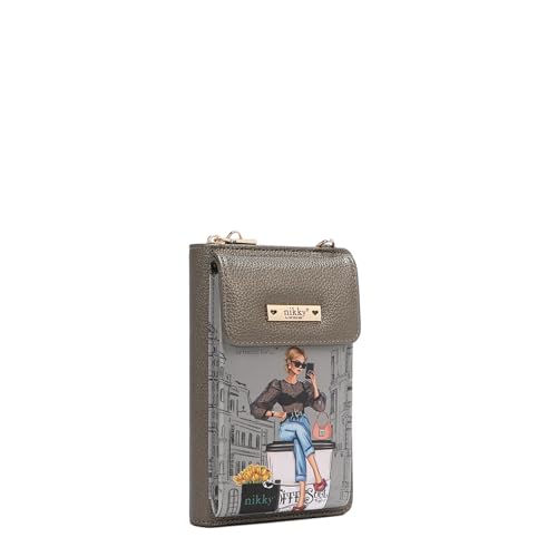 Nicole Lee NIKKY Phone Wallet Crossbody Bag with 6 Card Slots (URBAN COFFEE DREAM)3