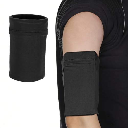 Image of YELARXI Cell Phone Armband Sleeve, Universal Sports Arm Band Sleeves Stretches to Fit All Phones Holder Black - Fitting for (Fitness ExerciseWorkout/Hiking/Jogging/Gym)