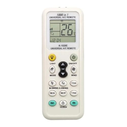 Control remoto universal 1000 en 1 for aire acondicionado K-1028E, control de encendido y apagado con una sola tecla.(Light Type)
