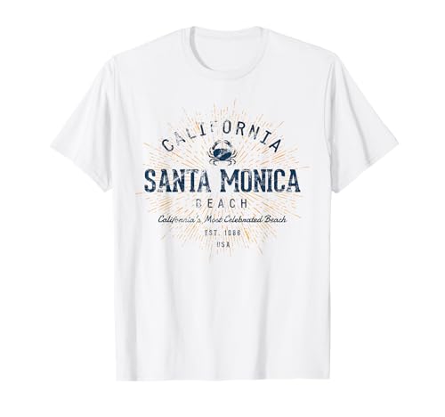 Vintage Santa Monica Retro Men Women Kids T-Shirt