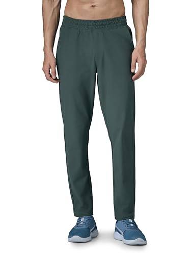 Image of TECHNOSPORT Men's Regular Fit Mid Rise Solid Plus Size Trackpants with Quick Dry, Anti Microbial, SPF50+ for Regular and Sports Use
