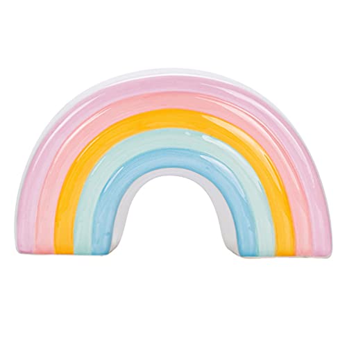 STOBOK Tirelire Cochon arc-en-ciel en céramique Idée cadeau pour la première rentrée des classes, baptême, anniversaire, naissance