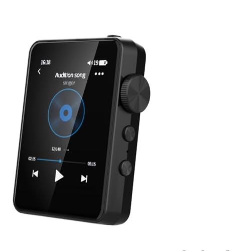 Image of MP3 Player with Bluetooth 5.3, 2.4 Inch Screen, Portable with Speaker, FM Radio, Voice Recorder, Expandable Memory up to 128GB (Black)