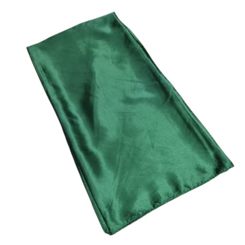 Kiran Fashion Satin Solid Silk Scarf Hijab Plain Shiny Soft Large Square Head Neck Wrap 90x90 (Army)