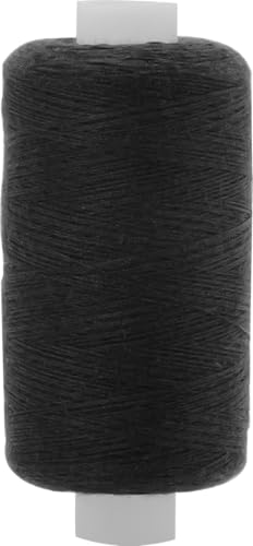 500m Sewing Thread Strong Multipurpose General Application Thread for Clothes Attaching Buttons Repairs Sewing Machines and Arts and Crafts (1pc Black Spool)