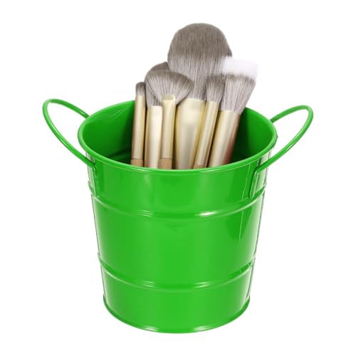 Organiseur de pinceaux de maquillage avec poignée et format compact vert