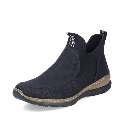 Rieker Damen Ankle Boots N3275, Frauen Stiefeletten,Stiefel,Bootee,Booties,halbstiefel,Kurzstiefel,uebergangsschuhe,schwarz (01),40 EU / 6.5 UK