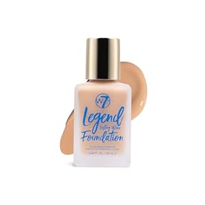 W7 Legend Foundation – Creamy Liquid Foundation for Poreless, Semi-Matte Medium Coverage – 28ml (Soft Tan)