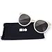 Mio Eyewear [Cateye - Black] Fashion Sunglasses for Woman (100% UV Protection) - White Gold