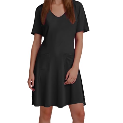 Robe imprimée casual col V : la solution confort contre la chaleur de l'été