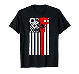 Machinist Flag Tools CNC Machine Operator Machining T-Shirt