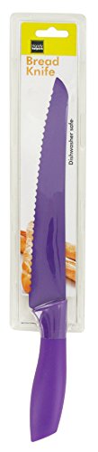 Professional Solid Color Bread Knife, 12.50-Inch Long-Purple Color