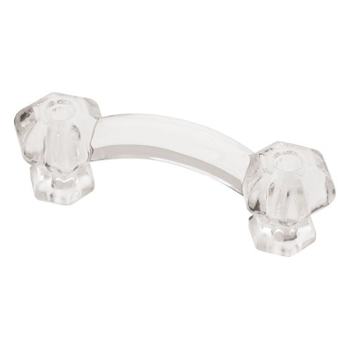 Liberty PN0300L-CL-U 3-Inch Victorian Glass Cabinet Hardware Handle Pull, 2-Pack
