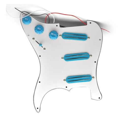 Pickguard guitare électrique SSS complet micros double rail précâblé