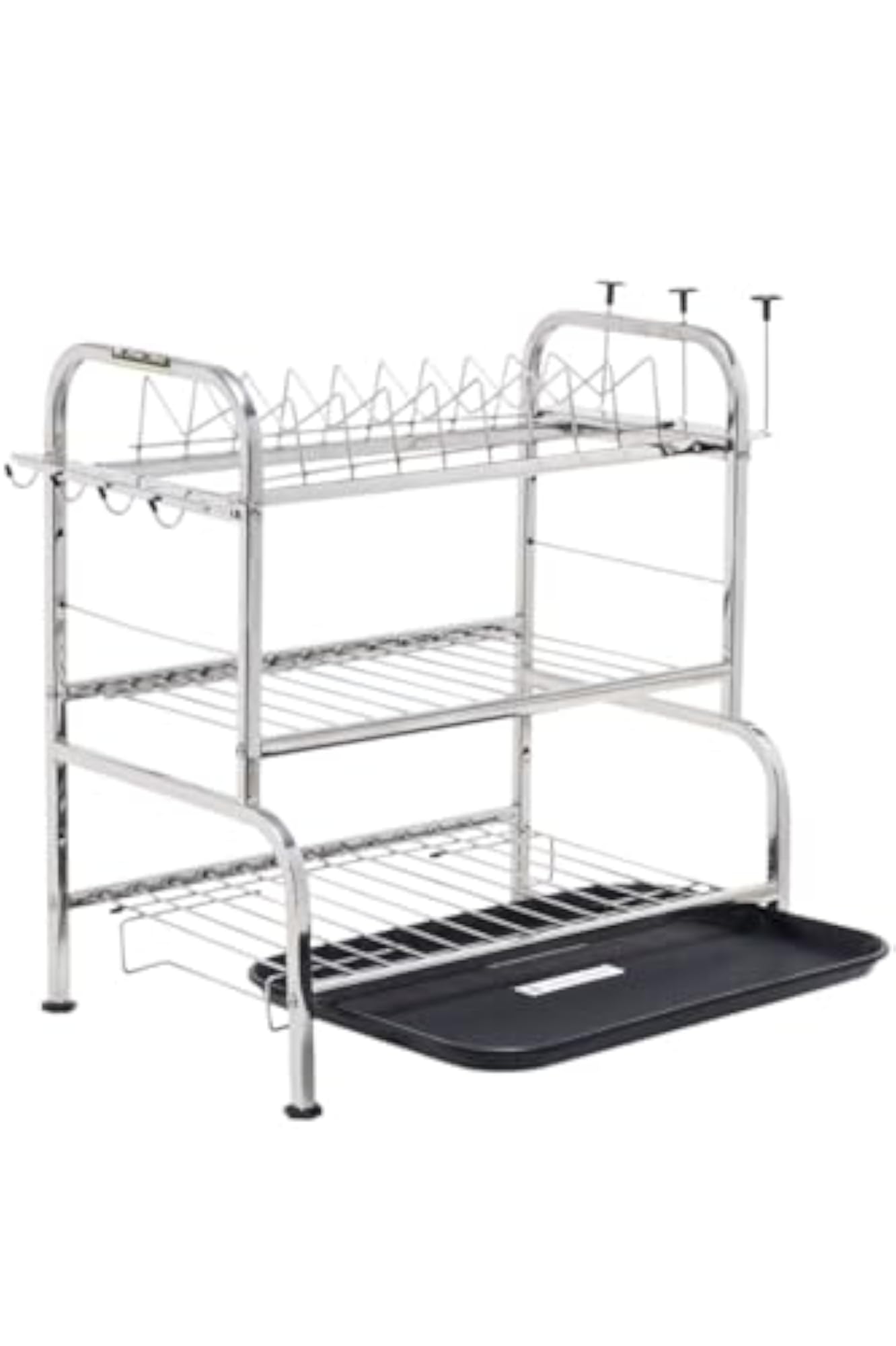 Stainless Steel Dish Rack with Drip Tray for Kitchen