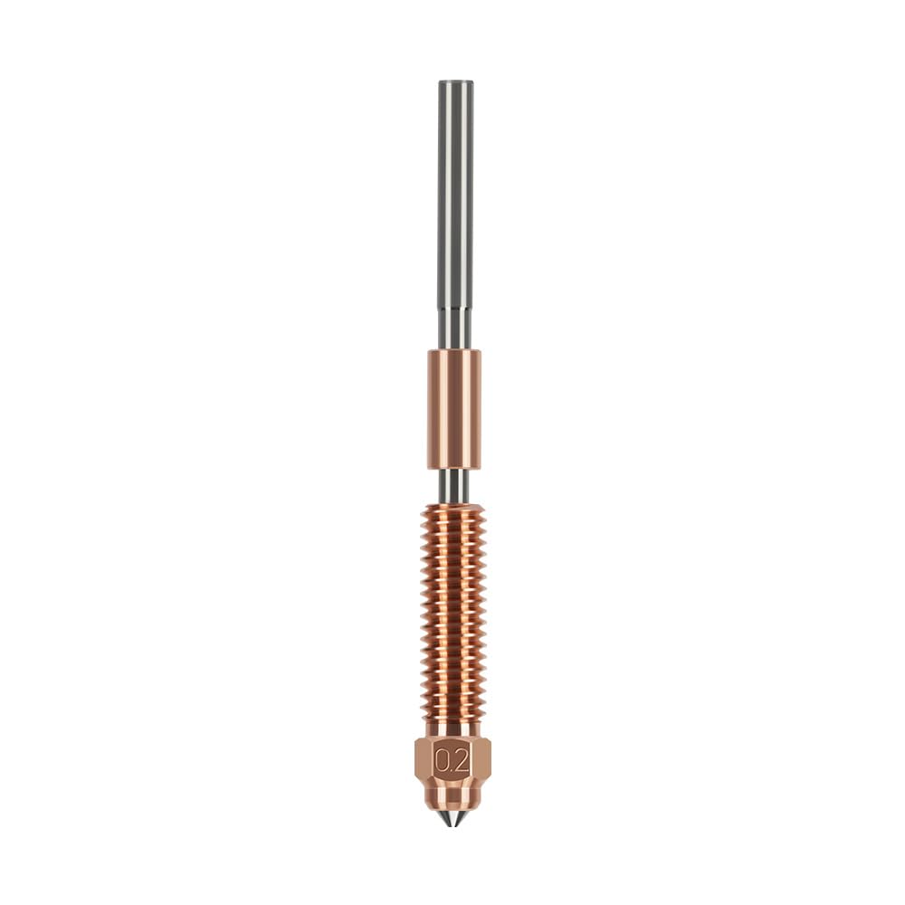 K1C 3D Printers Nozzle 0.2mm Integrated Chromium Zirconium Copper Quick-Swap Accessory with Titanium Alloy Heat Break for Creality Ender-3 V3 K1C K1 Max High-Precision Printing