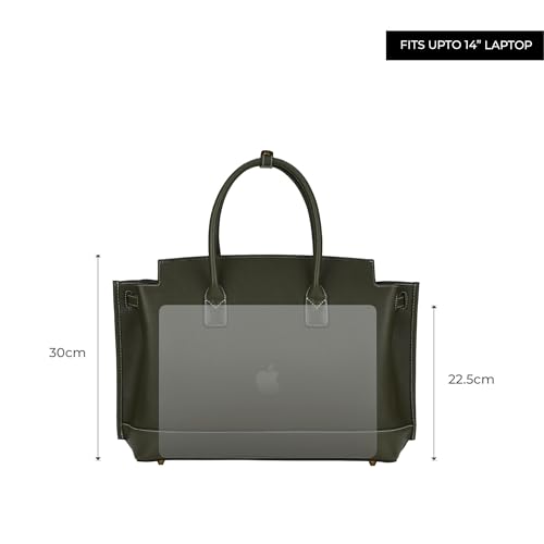 Miraggio green satchel bag – image 2