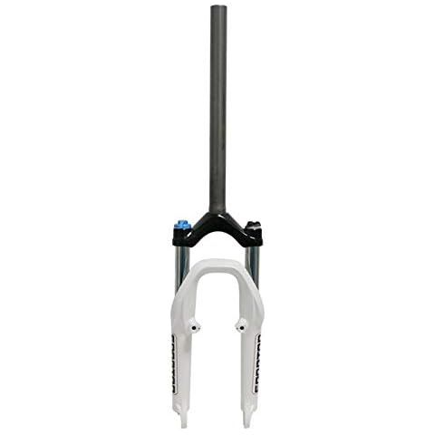 VPPV 20 Inch Foldable MTB Suspension Fork Hydraulic Straight Tube 1-1/8" Disc Downhill Lock Out Bike Forks (Color : White) Cover