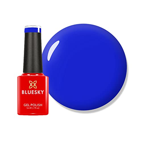 Bluesky Gel Nail Polish, Blue Bamboo - Neon32, Bright, Blue, Long Lasting, Chip Resistant, 5ml (Requires Drying Under UV LED Lamp)