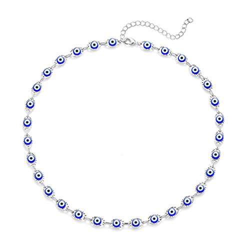 YANCHUN Evil Eye Necklace Turkish Pendant Necklace for Women Men Lucky Protection Gifts Christmas Stocking Stuffers - Main Image