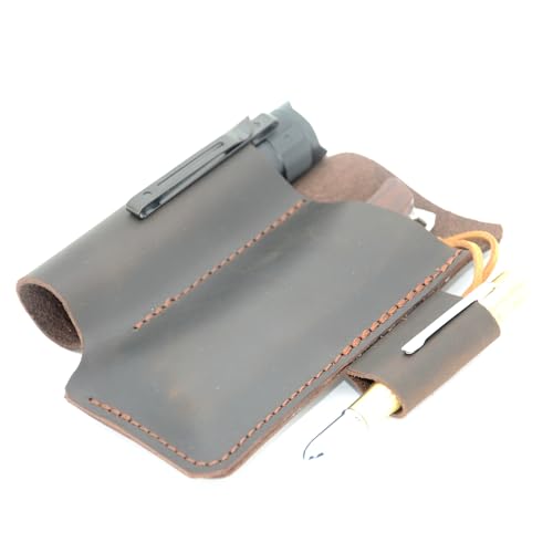 YIYUS Organizador de bainha de cinto multiferramentas de couro genuíno, bolsa de cinto EDC de couro