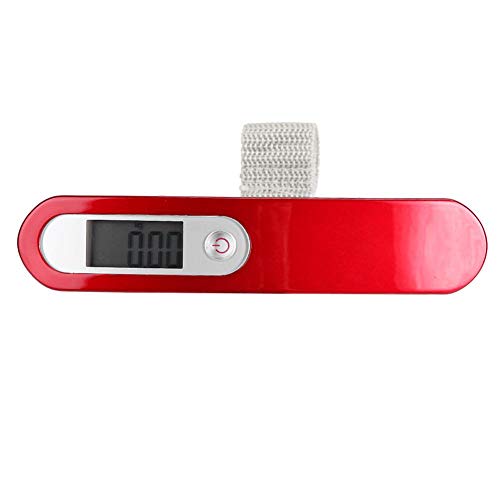 Preisvergleich Produktbild Attraktive, einzigartige elektrische Waage mit glatter Oberfläche und niedrigem Batteriestand. Gepäckwaage, stilvolle Box für Gepäcktaschenkoffer(red)