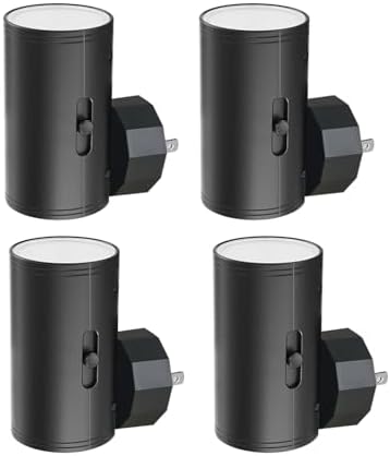 4 Pack LED Night Light, Plug Into Wall, Dusk to Dawn Sensor, Soft White 3000K,Uplight & Downlight, for Bedroom, Stairway, Hallway,Bathroom Dimmable