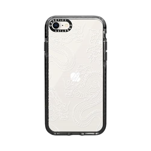 Coque Impact CASETiFY iPhone SE Noir transparent motif Dragons