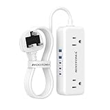 BFタイプ 変換プラグ 海外旅行用 変換アダプター 1.5m延長コード付き｜AC差込口4個＋USBポート5個（USB-C×3）｜イギリス・アイルランド・香港・シンガポール・マレーシア・マカオ・スリランカなどの国に対応