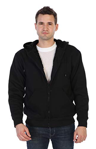 Image of Gioberti Men's Soft Heavyweight Sherpa Lined Fleece Hoodie Jacket