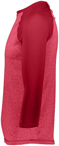 Augusta Sportswear Boys' 222638, Scarlet Heather | Scarlet, Large